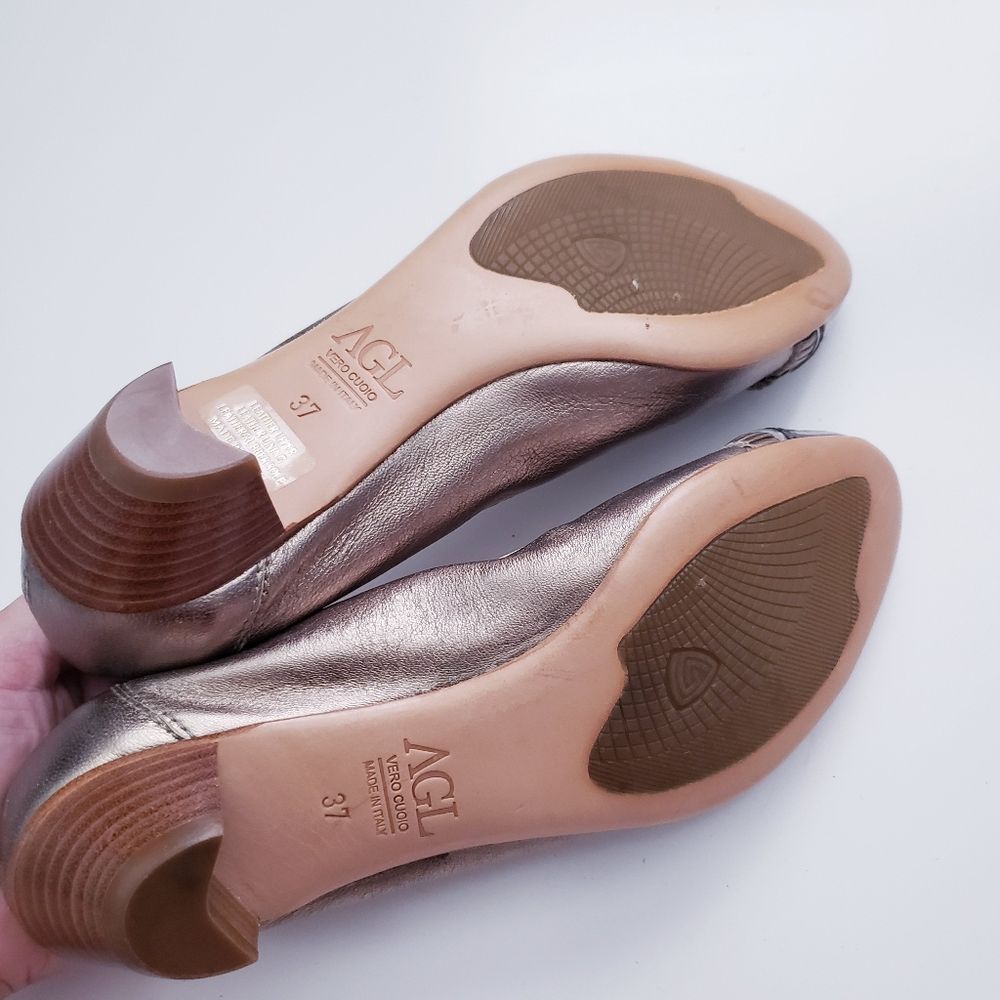 AGL Metallic Silver/Champagne gold Heels - Picture 5 of 6